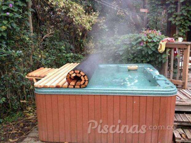 cubre jacuzzi de madera